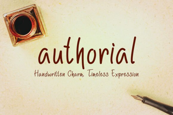 Authorial: A Handwritten Font with Modern Elegance