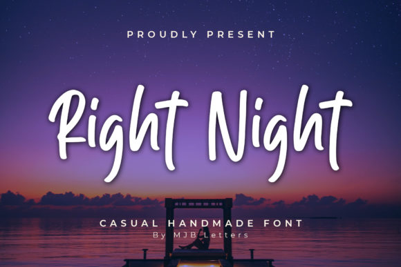Right Night: A Handwritten Font with Casual Style