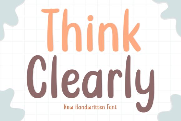 Think Clearly: A Handwritten Font with Clean Lines